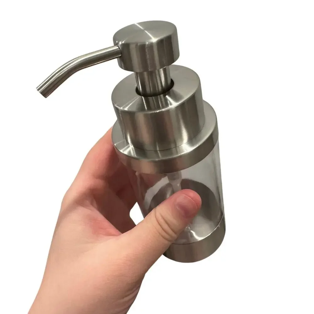 NEW in box foaming stainless steel/clear foaming soap dispenser